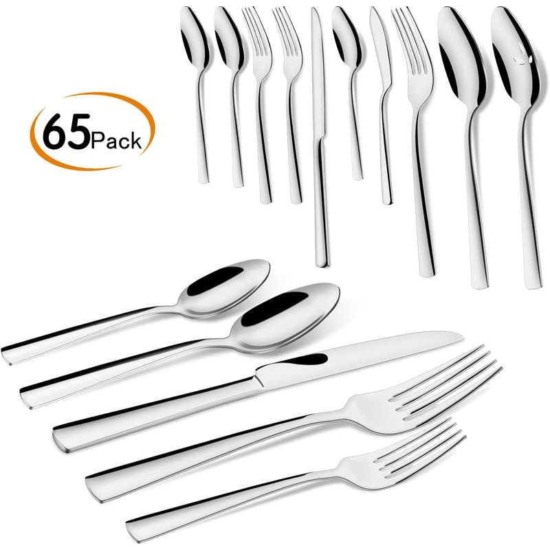 65 Pieces Of Silverware Tableware Set