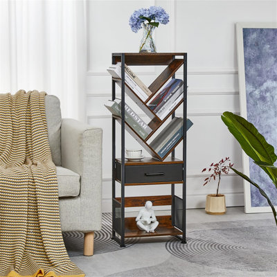 127cm H x 22cm W Metal Standard Bookcase