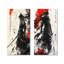Ensemble de 2 pièces d'art de la guerre de la Chine antique noire accentuée de rouge I - Warrior-1576529676-1576529679-1576529672