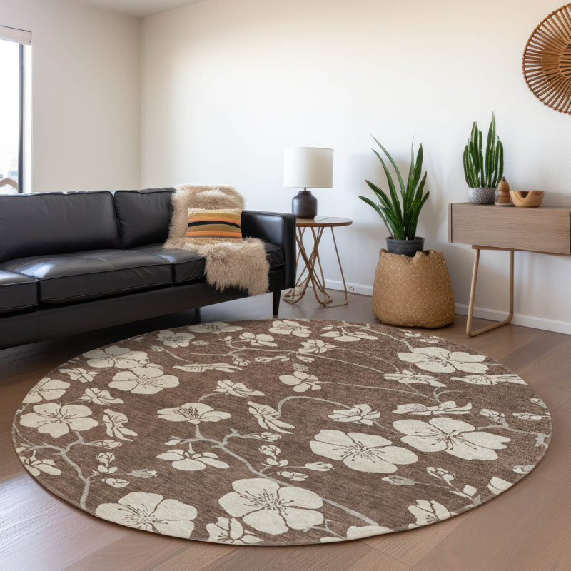 Tapis intérieur / extérieur brun Ensa , 8 pi x 8 pi