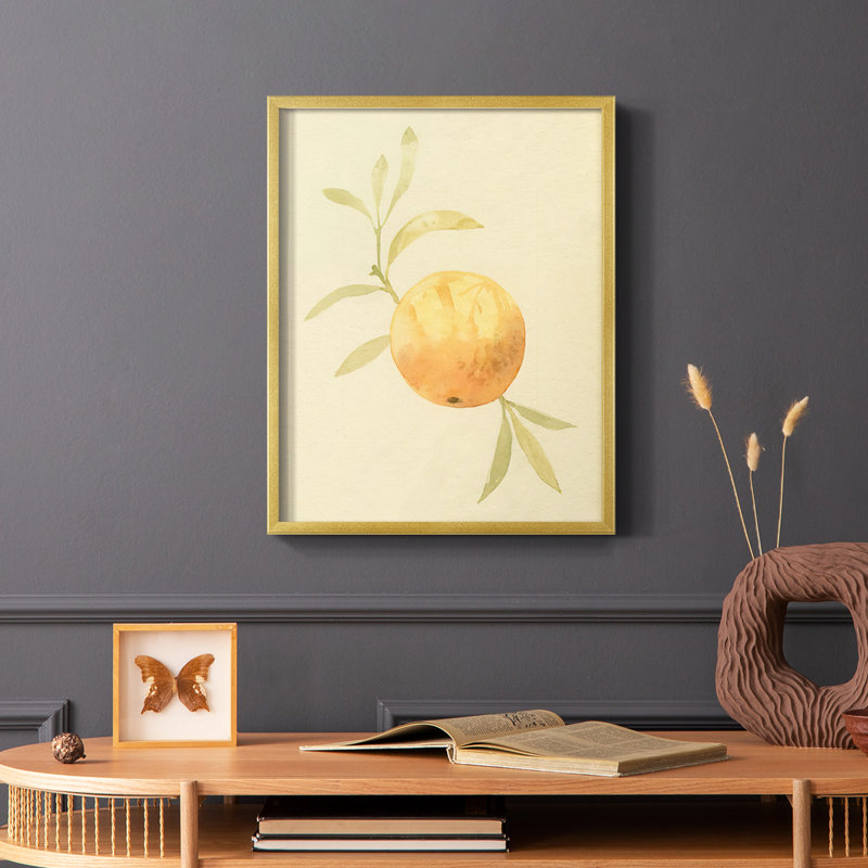 «Dappled Oranges IV», reproduction encadrée - bois massif, H 14 po x l 11 po