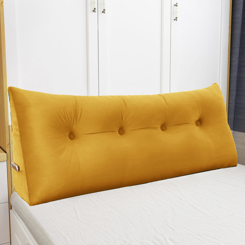 Triangular Backrest Cushion, 50cm H x 140cm W, Yellow