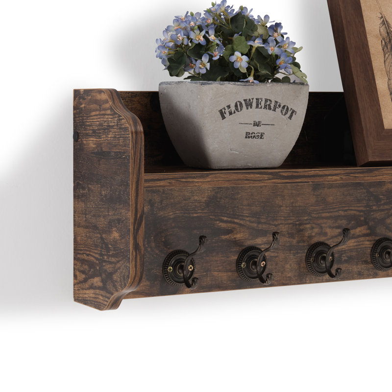 Page Utility Wall Shelf, Brown