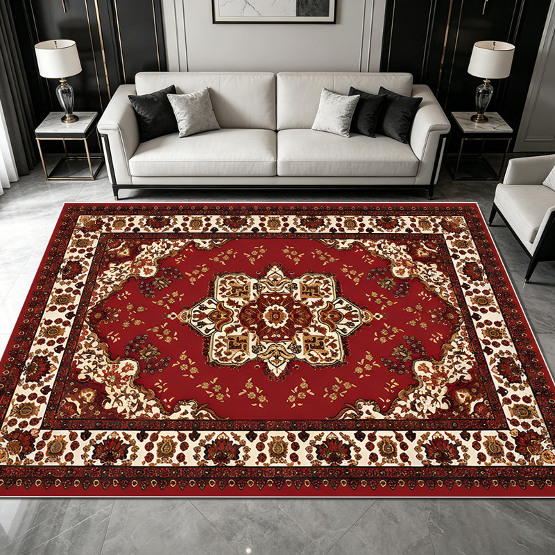1PC Boho Mid-Century Geometric Tropical Palm Leaf area rugs for Living Room, Soft and Comfortable, Suitable for all seasons, easy-to-maintain, machine washable Indoor floor mat, Under Table Farmhouse suitable for living room, bedroom, dining room,