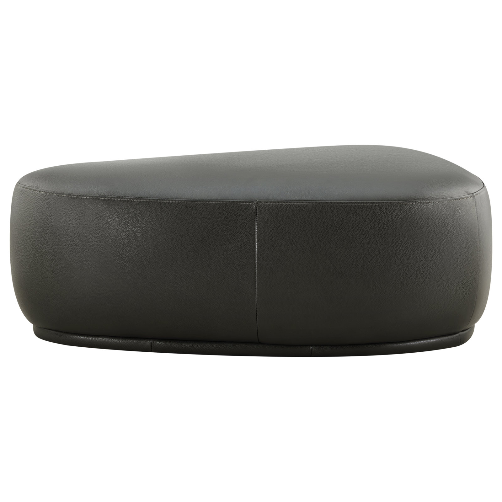 Adna 44" Genuine Leather Ottoman, Impression Dark Grey Top Grain Leather