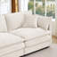 Canapé modulaire 130,7 pouces en chenille modulaire beige - canapé 4 places en U avec repose-pieds mobile, combinaison de bricolage pour le salon-375896797