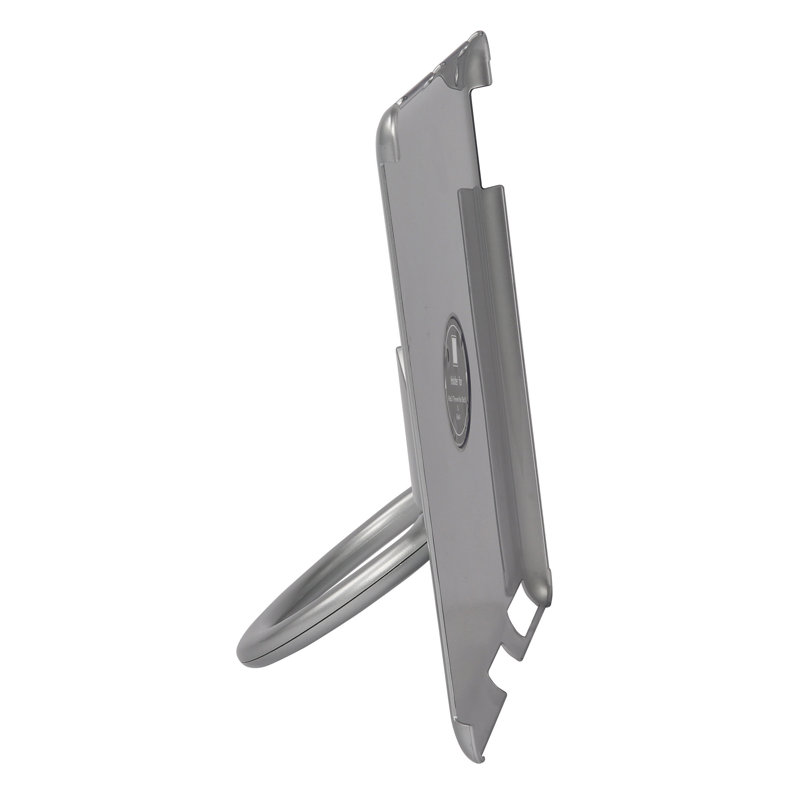 M&T Displays Universal Desktop Tablet Holder with Cover for 7.9 Inch Compatible with Mobile Devices Ipad E-Reader Drawing Pad for Home Office Business Silver Hard Plastic Support