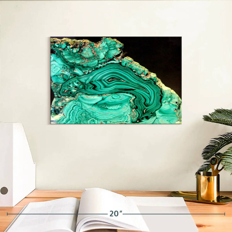 Alvord Malachite Gemstone, 8" H x 12" W
