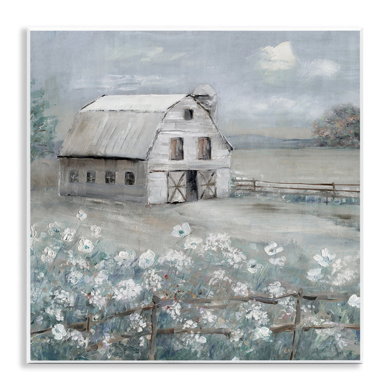  Art traditionnel sur plaque de grange et prairie par Sally Swatland