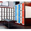 Casier 3 portes 72 po x 12 po x 12 po en acier à 3 portes avec serrure à clé - Rangement pour employés, étudiants, salle de sport, lieu de travail - Comprend des crochets, une ventilation et un porte-carte - Assemblage facile-88035920