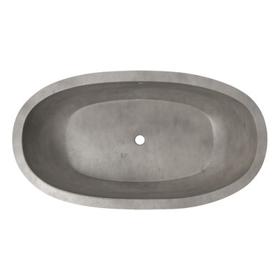 Avalon NativeStone Freestanding Soaking Cement Bathtub