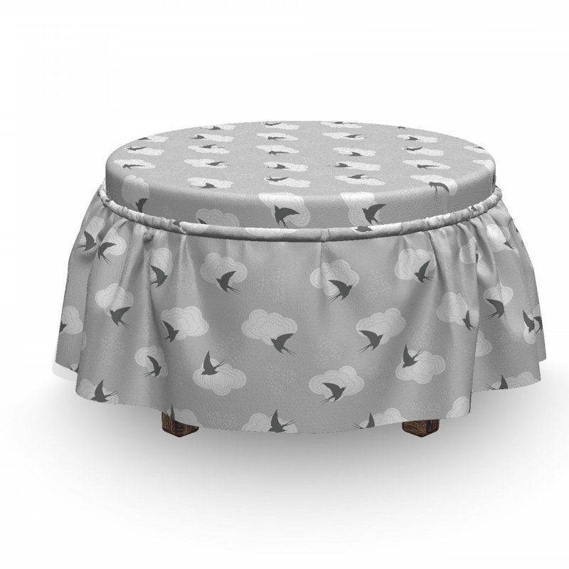 Ensemble de housse pour repose-pieds à coussins carrés 2 pièces