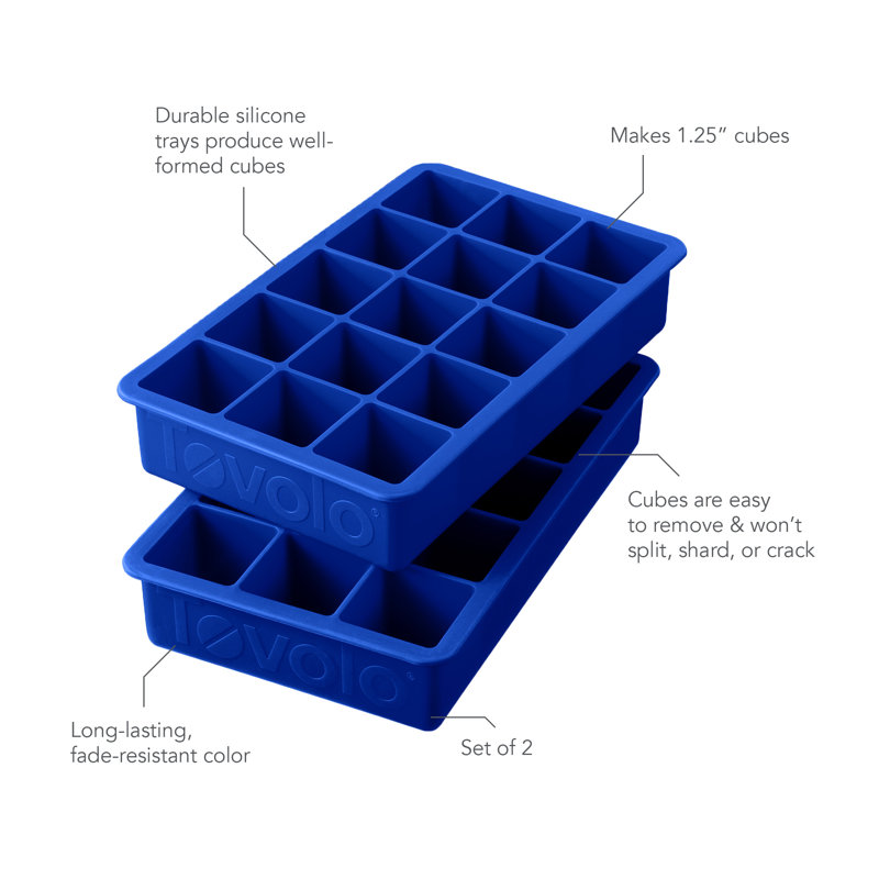 Perfect Cube Ice Trays, Blue