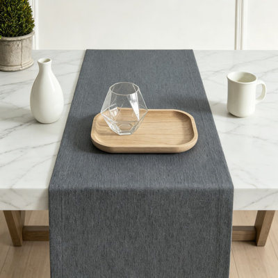 Premium Linen-Style Table Runner, Wrinkle-Resistant & Machine Washable Polyester, Rustic Farmhouse Decor For Everyday Use