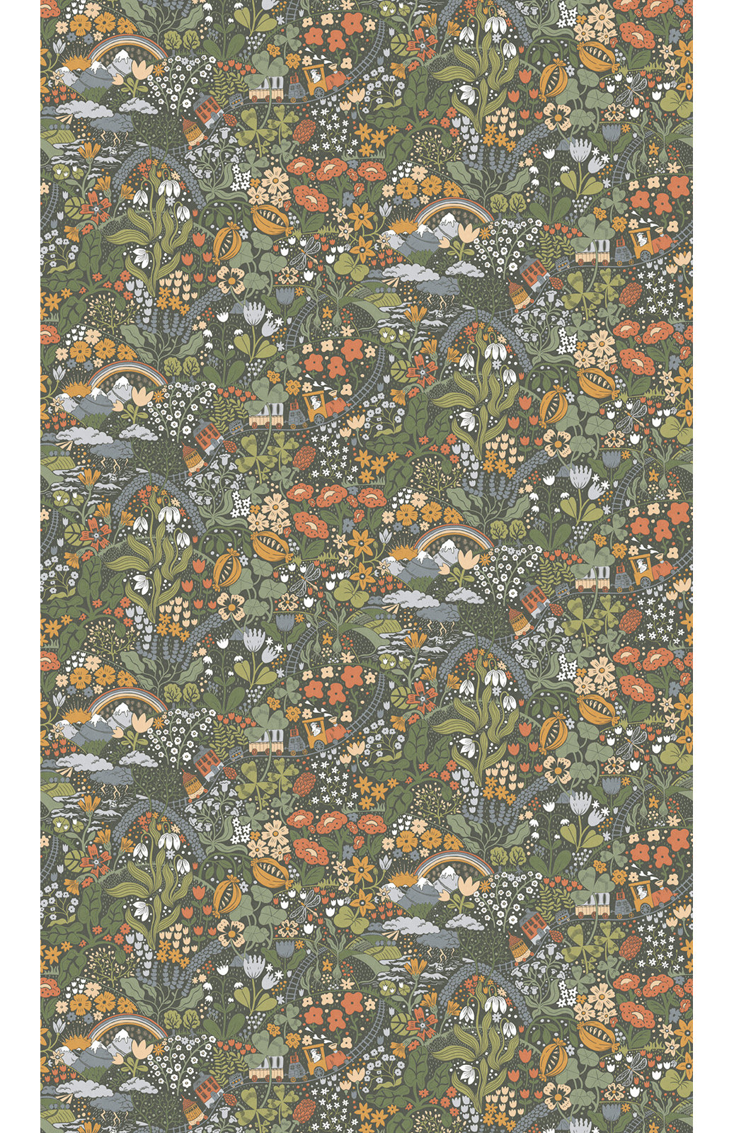 Wallpaper Roll, Dark Green