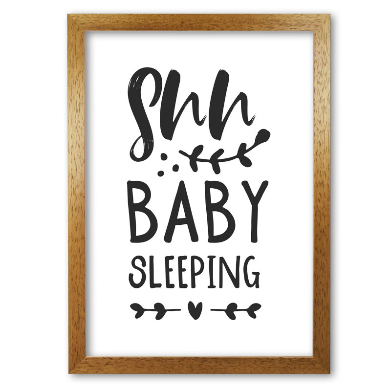 Shh Baby Sleeping - Print, 42 cm H x 30 cm W x 1 cm D, No Frame