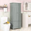 Armoire de rangement moderne avec tablette réglable, 2 tiroirs et conception anti-basculement-1683111548