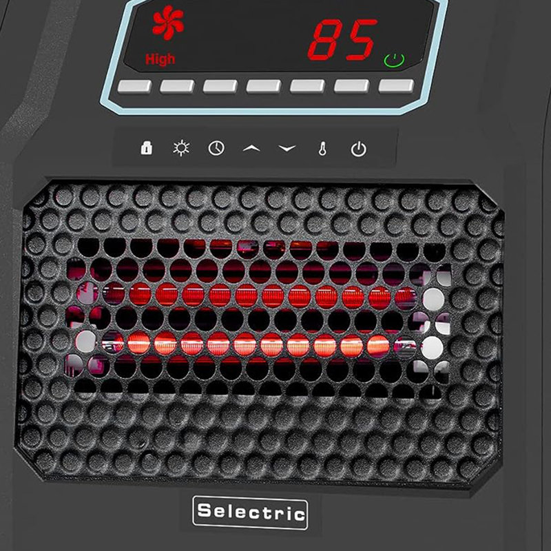 VOLTORB 1500 Watt Electric Compact Space Heater with Adjustable Thermostat , Remote Included and with Digital Display