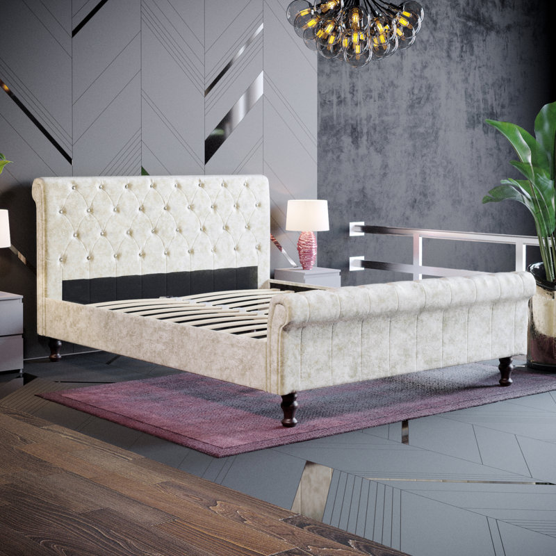 Barr Upholstered Bed, Kingsize (5'), Oyster