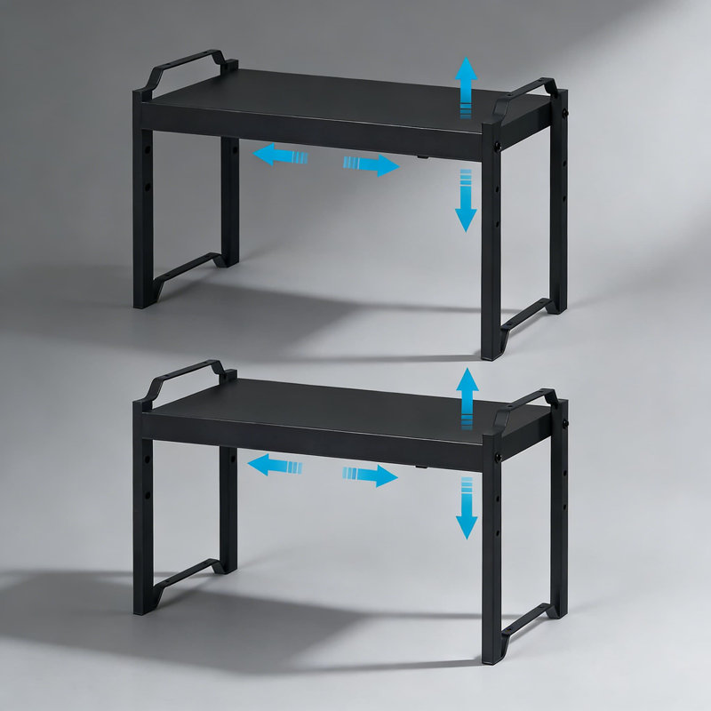 Ensemble de 2 tablettes extensibles et empilables