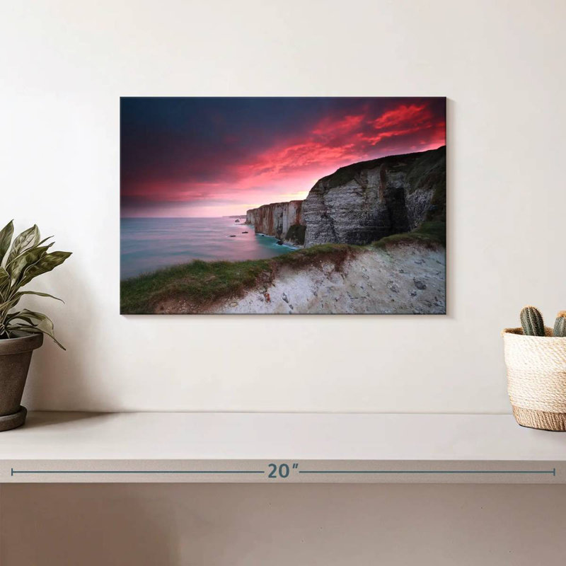 Gillard Etretat Cliffs At Sunset, 8" H x 12" W