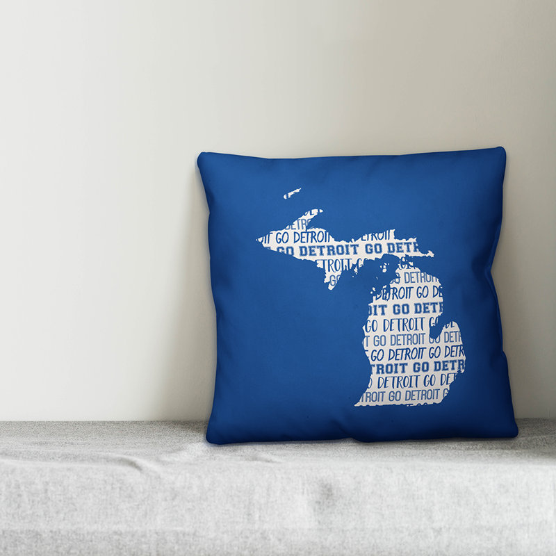Michigan Go Team Square Throw Pillow