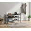 Étagère à chaussures à trois niveaux en maille, conception empilable et combinable, étagère de rangement multifonctionnelle pour le salon et le dortoir.-964290153