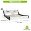 King Bed Frame Upholstered Led Bed Frame With Lights & Storage Charging Station