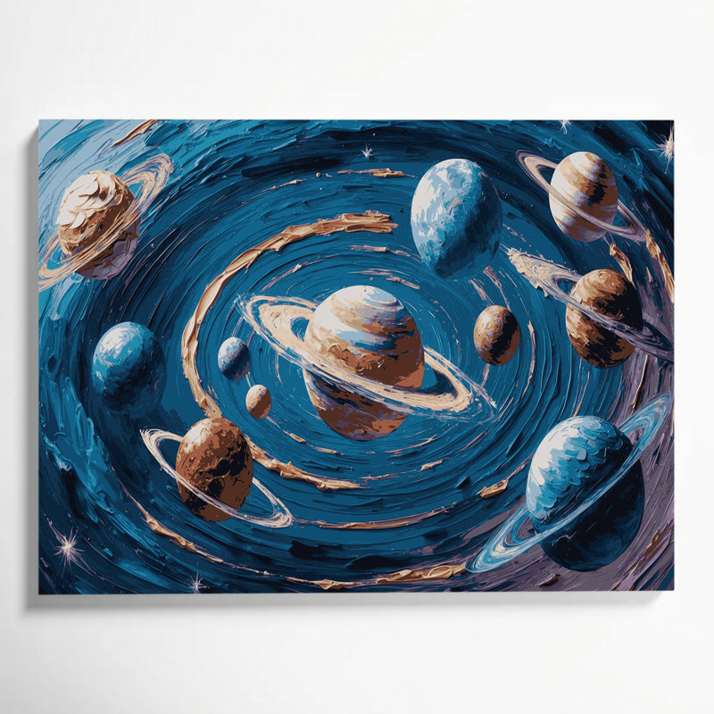 Art mural sur toile gris Sci Fi, H 11 po x l 14 po