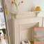 Foyer autoportant en bois manufacturé beige-95659481