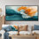 Abstract Ranunculus Golden And Aqua Glow III - Ranunculus Wall Art