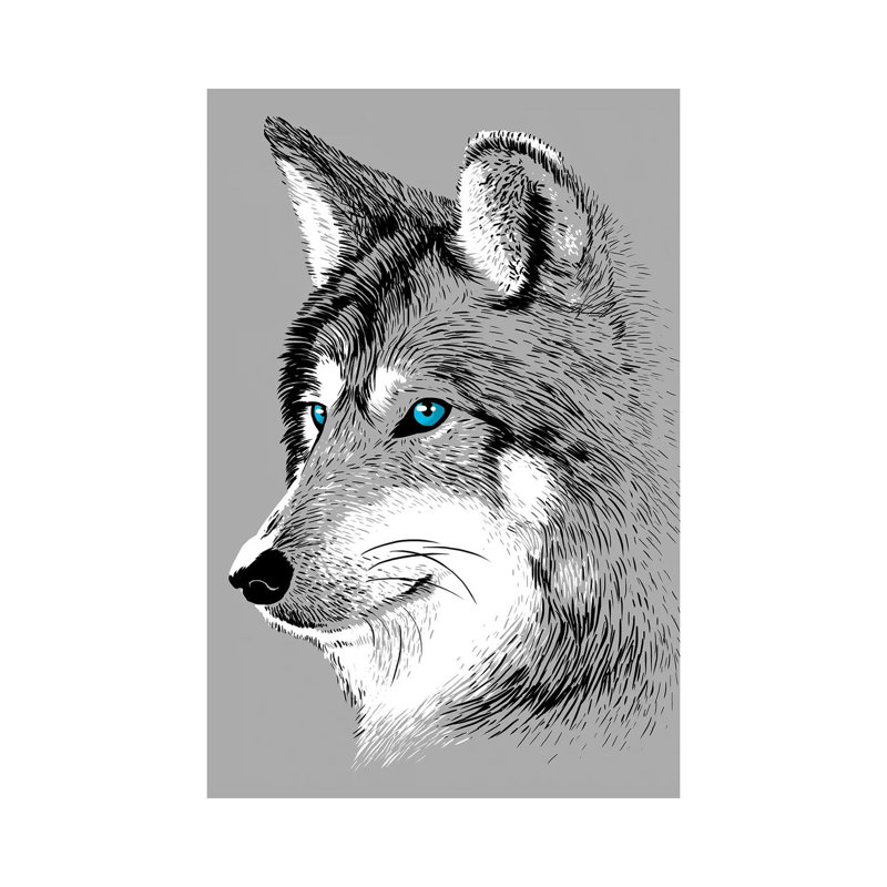 Sketch Wolf by Alberto Perez - Wrapped Canvas Print, 152.5 cm H x 101.5 cm W