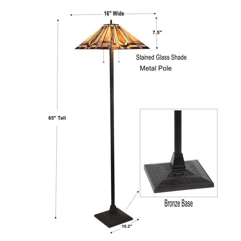 Bendicty 65'' Antique Bronze Task Floor Lamp Set