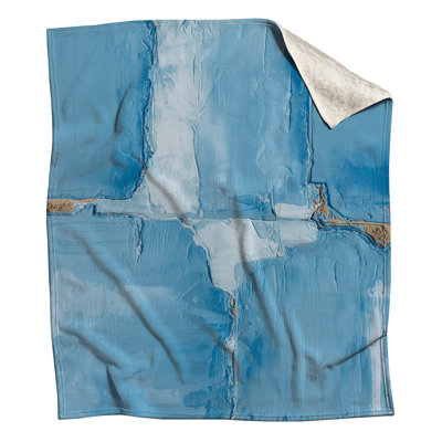 Textured Blue Abstract Blankets