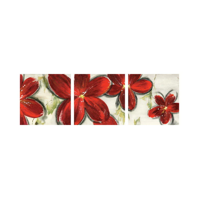 Ardor II - ensemble d'art mural sur toile tendue (ensemble de 3)