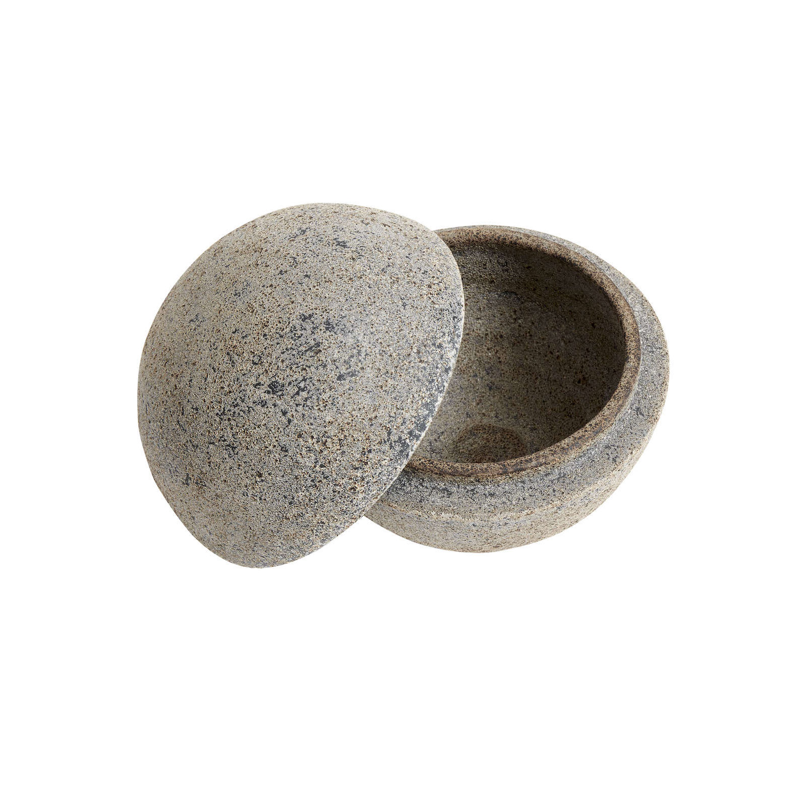 Juara Ceramic Decorative Bowl 1, 5.12" Hx 5.91" W x 5.91" D, Gray