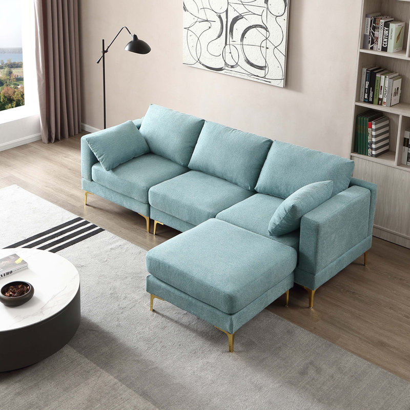 Canapé ADF, Polyester turquoise