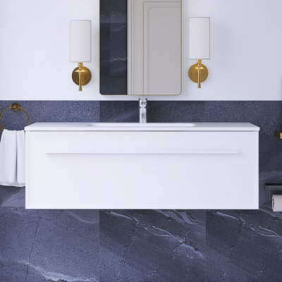 47,24 po Meuble-lavabo mural flottant à simple cuve W
