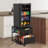 Mini Fridge Stand With Storage Drawer Basket, Mobile Mini Fridge Table, Heavy Duty Fridge Cart, Small Refrigerator Stand For Beverage Coffee Bar Dorm Mini Fridge Cabinet