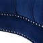 Fauteuil d'appoint capitonné, velours bleu marine-969915527