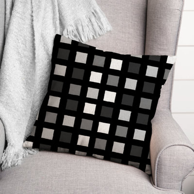 Plaid Outdoor Reversible Throw Pillow