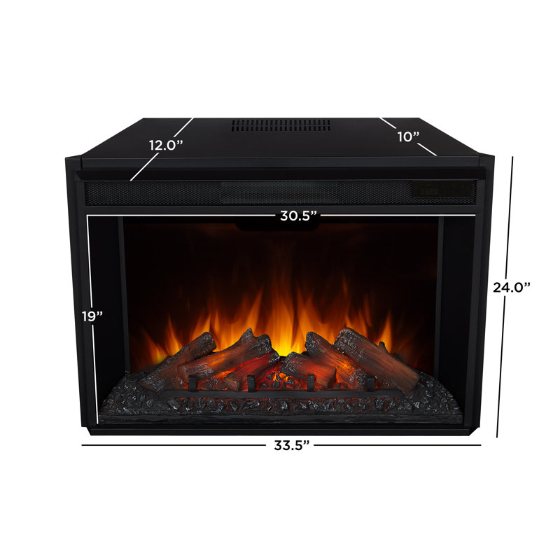 Brooks 64" Grand Electric Fireplace by Real Flame, Brown Wood