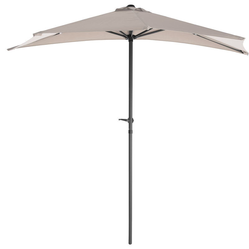 Eva Rectangular Balcony Parasol, Taupe, 250cm H x 270cm W x 135cm D