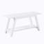 Banc en bois massif avec tablette, blanc