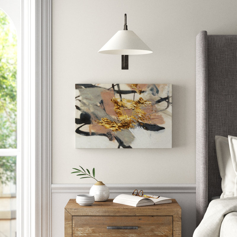 « golden rosé ii »-impression sur toile, H 18 po x l 27 po x P 1,5 po, Toile tendue
