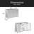 Modern High Gloss 3-Door Cabinet -Buffet Sideboard With Powder Coated Metal Feet-2072037583
