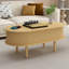 Table basse à plateau relevable cannelé avec compartiment caché-1572005499