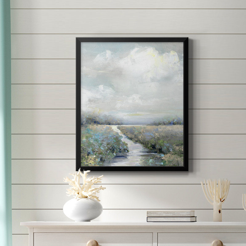 " Peninsula Path " Painting Print, 20" H x 16" W, Black