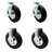 8 Inch  Pneumatic Wheel Caster Set 2 Swivel with Brakes and 2 Rigid SCC/SCC-100S280-PNB-TLB-2-R280-2