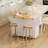 Solid Wood Top Kitchen Island Cart with Drop Leaf,  Locking Wheels, Large Drawers, Storage Cabinet, Towel Rack & External Spice Rack-1604598942